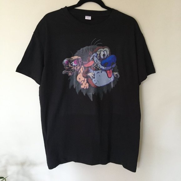 Ren & Stimpy Tee- Cartoon 1991, Chihuahua, Cat - Picture 2 of 2